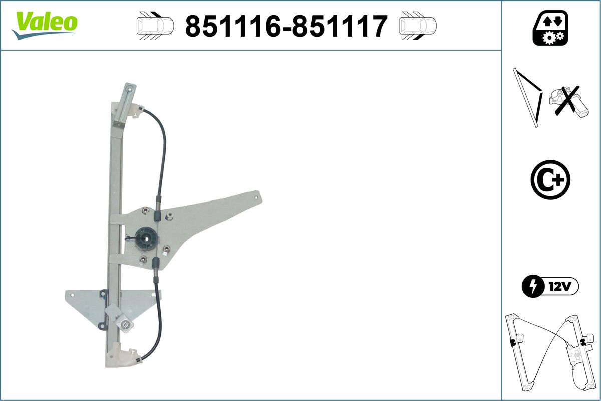 Window Regulator - 851116 VALEO